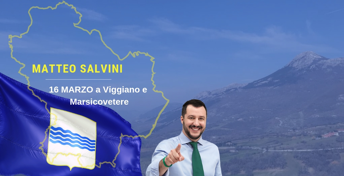 Matteo Salvini il 16 marzo a Viggiano e in Val d'Agri